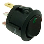 Pros npe-679-npe Круглый переключатель Вкл-Выкл 12V Green 30x10x10 Single Pole 12A