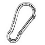 Plastimo 401558 Узкий карабин из нержавеющей стали Серебристый Silver 70 mm 