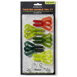 Kinetic KS05800 Twister Double Tail Mix CT Мягкая Приманка 75 Mm 9.5g Многоцветный Hot Green Mix