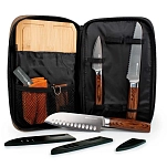 Gsi outdoors 90106 Rakau Набор ножей  Black / Wood / Silver
