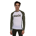 Swix 10115-23-20001-XL Базовый слой с длинным рукавом RaceX Classic Зеленый Bright White / Olive XL