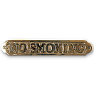 Купить Табличка с надписью "NO SMOKING" Foresti & Suardi PLAQ052 из полированной латуни 7ft.ru в интернет магазине Семь Футов