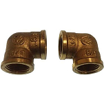 Goldenship GS30166 Латунный женский/женский трубный локоть Золотистый Brass 2´´ 