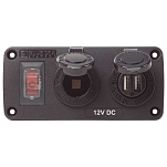 Blue sea systems 4104363 USB Панель переключателей Черный Black