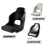 Судовое кресло Vetus V-quipment Pilot CHSPORTW 670x600x500мм без стойки белое