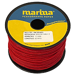 Marina performance ropes 0830.50/RO1.5 Вощеная техническая нить 50 m Плетеная веревка Бесцветный Red 1.5 mm 