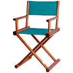 Складной стул Marine Business 63011TU 520x480x900мм из тика и бирюзовой олефиновой ткани