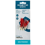 Kinetic F110-199-246 Sabiki Hokkai Рыболовное Перо Бесцветный Pink Flash