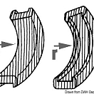 Teak concave elbow 71.019.01