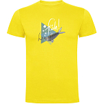 Kruskis CA65500603K132 Футболка с коротким рукавом Fish Желтый Yellow 3XL