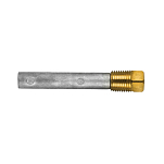 Цинковый анод Tecnoseal 02021T Ø10x55мм стержневой с латунной заглушкой для двигателей Caterpillar