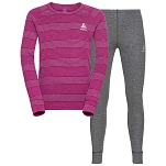 Odlo 159449-10828-164 Термоштаны Active Warm Eco Odlo Steel Grey Melange / Festival Fuchsia 25x15x10 13-14 Years