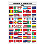 Erregrafica 5252154 Доска флагов наций  Multicolour 16 x 24 cm 