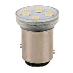 Scandvik 390-41088P Светодиодная лампа Wafer BAY15D 0.12A 0.7W Серебристый Warm White 55 Lumens