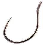 Mustad 10851AP-TS-2/0-6A Ruthless Eyed Крючки С Одним Глазком Золотистый Titan Steel 2/0