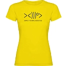 Купить Kruskis 11502302xls008 Футболка с коротким рукавом Simply Fishing Addicted Yellow 30x25x2 7ft.ru в интернет магазине Семь Футов