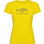 Kruskis 11502302xls008 Футболка с коротким рукавом Simply Fishing Addicted Yellow 30x25x2