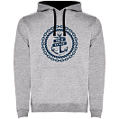 Купить Kruskis SU1067065802C061 Толстовка с капюшоном Old Sailor Two-Colour Серый Heather Grey / Black 3XL 7ft.ru в интернет магазине Семь Футов