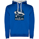 Купить Kruskis SU1067020501C052 Толстовка с капюшоном Sailor Two-Colour Голубой Royal Blue / White M 7ft.ru в интернет магазине Семь Футов