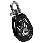 Rutgerson marine rsb401001 Поворотный одинарный блок 100 mm Black 20x10x10