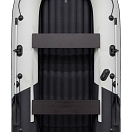 Надувная лодка ПВХ, Ривьера Компакт 3800 НДНД Комби, светло-серый/черный 00195068