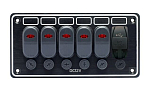 Панель бортового питания 5 переключателей, USB зарядка AAA 10147-BKU