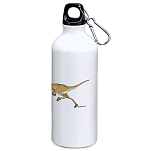 Kruskis MD4049S101K186 Dino Run 800ml Алюминиевая бутылка Серебристый White