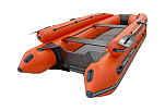Надувная лодка ПВХ Хатанга Jet 425 Lux НДНД, оранжевый/черный, SibRiver HATL425NDOB-J