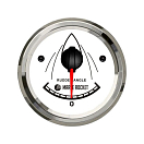 Купить Индикатор положения пера руля Marine Rocket RA00191WSMR 0-190Ом 12/24В Ø52мм белый циферблат с желтой/красной подсветкой и кольцом из нержавеющей стали 7ft.ru в интернет магазине Семь Футов