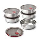 Купить Black+blum FBSS-BL-S017-FR Steel Food Чаша  Grey / Red Small 7ft.ru в интернет магазине Семь Футов