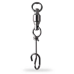 Mustad ftcbb-1.2-u08 Вертлюжок с застежкой Fastach Ball Bearing Grey 10x7x5
