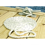 Seachoice 50-47601 15.9 mm Dock Rope With Tracker Белая  White / Blue 7.6 m 