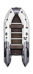 Надувная лодка ПВХ, Ривьера Компакт 3600 СК Комби, светло-серый/графит 4603725300668