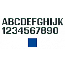 Купить International letterfix 5959016U U Наклейки с буквами Голубой Blue 150 mm  7ft.ru в интернет магазине Семь Футов