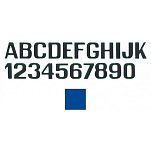 International letterfix 5959016U U Наклейки с буквами Голубой Blue 150 mm 