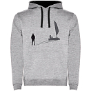 Купить Kruskis SU1067015802S260 Толстовка с капюшоном Shadow Sail Two-Colour Серый Heather Grey / Black S 7ft.ru в интернет магазине Семь Футов