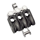 Купить Barton marine 66774 T0 Тройной фиксированный шкив с опорой Black 20 mm 7ft.ru в интернет магазине Семь Футов