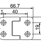 Cerniera autoreggente 67x38 mm nodo sporgente, Osculati 38.832.05