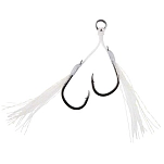 Asari ASML-2/0 Micro Slow Luminous Double вспомогательный крюк White / Grey 2/0