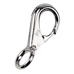 Plastimo 400639 Фиксированный карабин из хромированной латуни Silver 48 x 10 mm