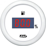 Цифровой указатель уровня топлива KUS WW JMV00353 Ø52мм 12/24В IP67 0-190Ом 0-100% белый/белый