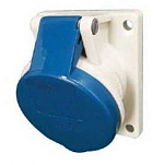 Mennekes 614092 16A IP44 230V Наклонная стена 3 столбы женский затыкать Бесцветный White / Blue