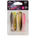 Fox rage NMC008 Slick Shad 70 Mm Золотистый  UV Multicolor