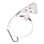 Zebco 4104260 Лидер 1 Flatty Scratcher 22 cm 60g  Fluo White With Red Dots 0.350 mm
