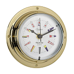 Часы с сигнальными флагами Nauticalia Clipper 6751 Ø120мм 40мм из полированной латуни и стекла