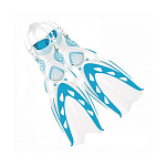 Ласты для дайвинга с открытой пяткой Mares X-Stream 410019 размер 41-43 белый/голубой