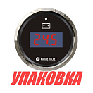 Вольтметр цифровой 9-32 В, черный циферблат, нержавющий ободок, д. 52 мм, Marine Rocket (упаковка из 20 шт.) VMD0932BSMR_pkg_20