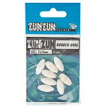 ZunZun 064228 Bobber Oval Competición Пробки Белая  W / Glitter 2 