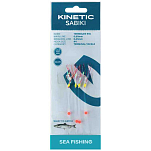 Kinetic F104-164-021 Sabiki Trembler Рыболовное Перо Бесцветный Holo Fishskin / Copper Flash