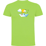 Kruskis CA65500328K199 Футболка с коротким рукавом Paper Boat Зеленый Green L
